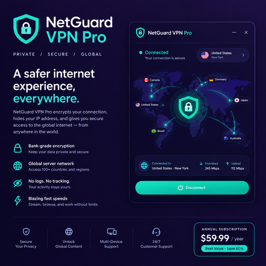 NetGuard VPN Pro - Annual Subscription