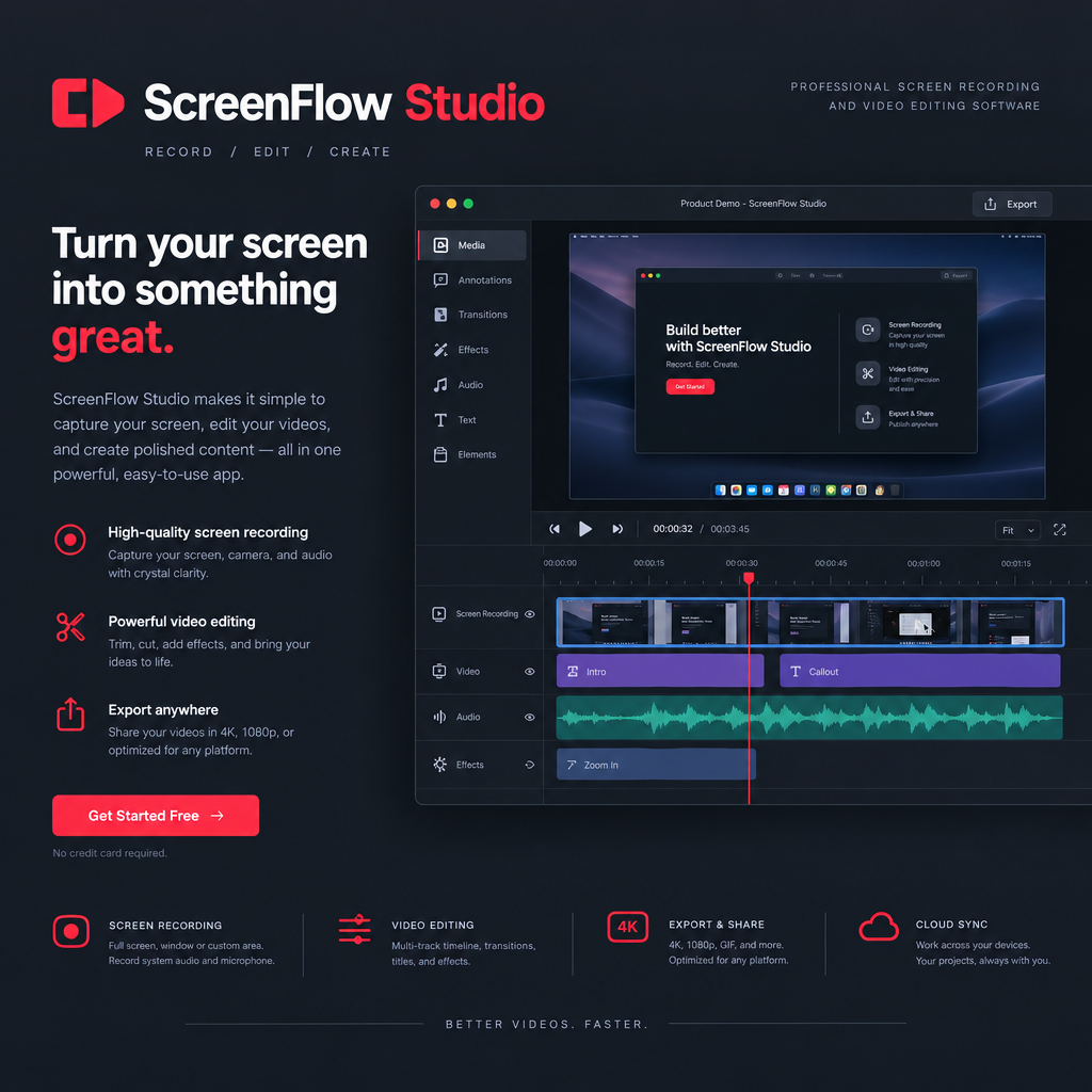 ScreenFlow Studio - Screen Recording & Video Editing Software